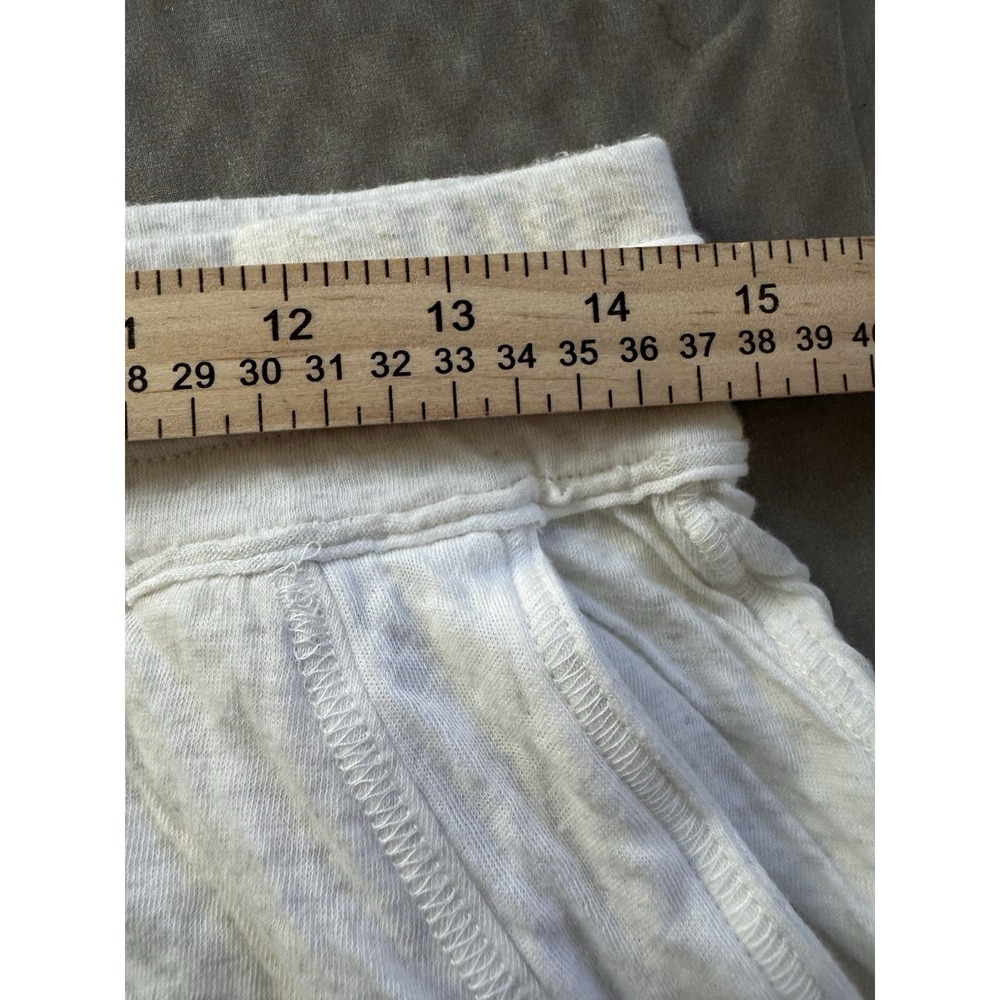 Free People Wait A Minute Wide Leg Lounge Cropped Pants in Cream Medium - Picture 9 of 10